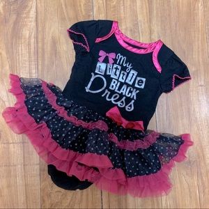 Baby Girl Ruffle Little Black and Pink Dress